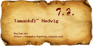 Tamaskó Hedvig névjegykártya